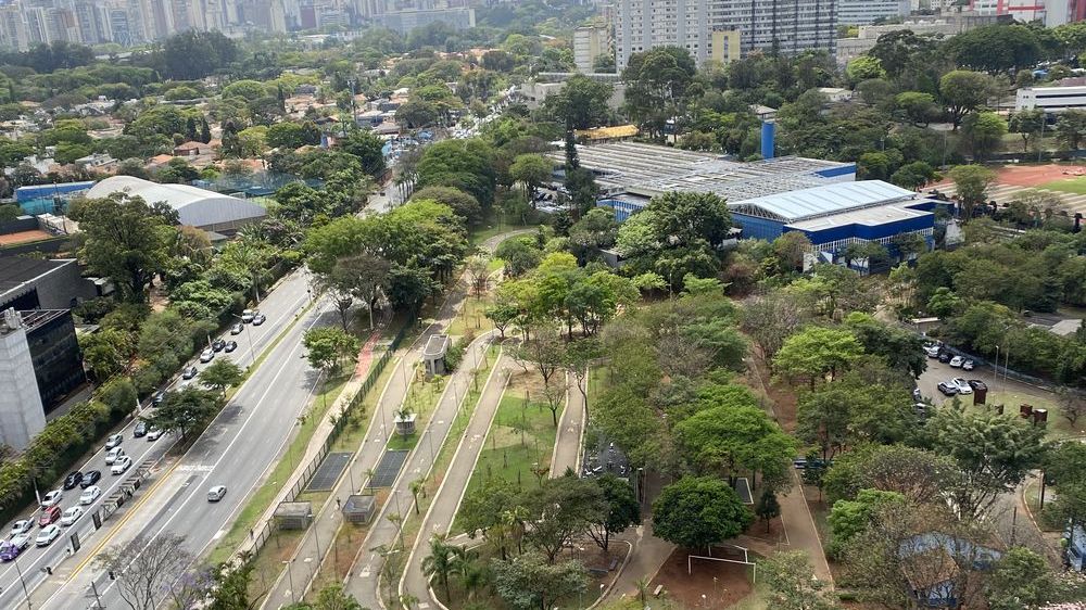 Vista aérea da região do Ibirapuera junto a Moema